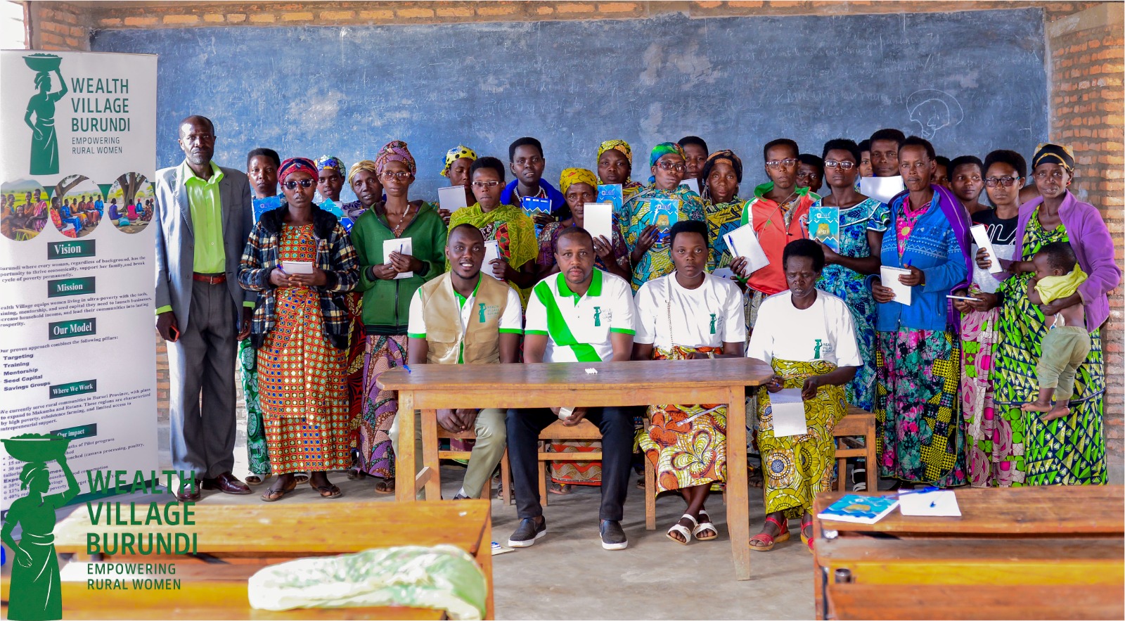Group graduation ceremony with certificates